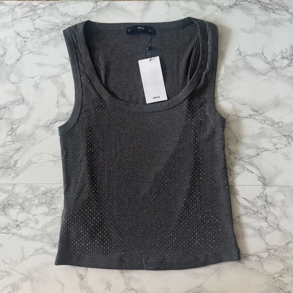 MANGO MNG SEQUIN TOP - Picture 7 of 9